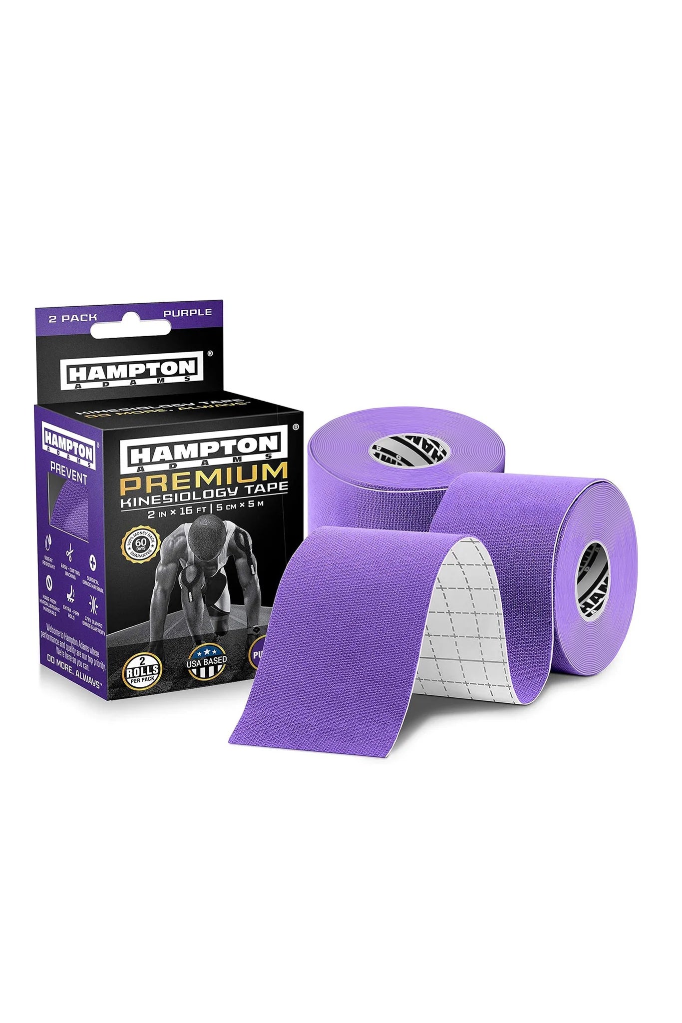 Hampton Adams | Purple Kinesiology Tape