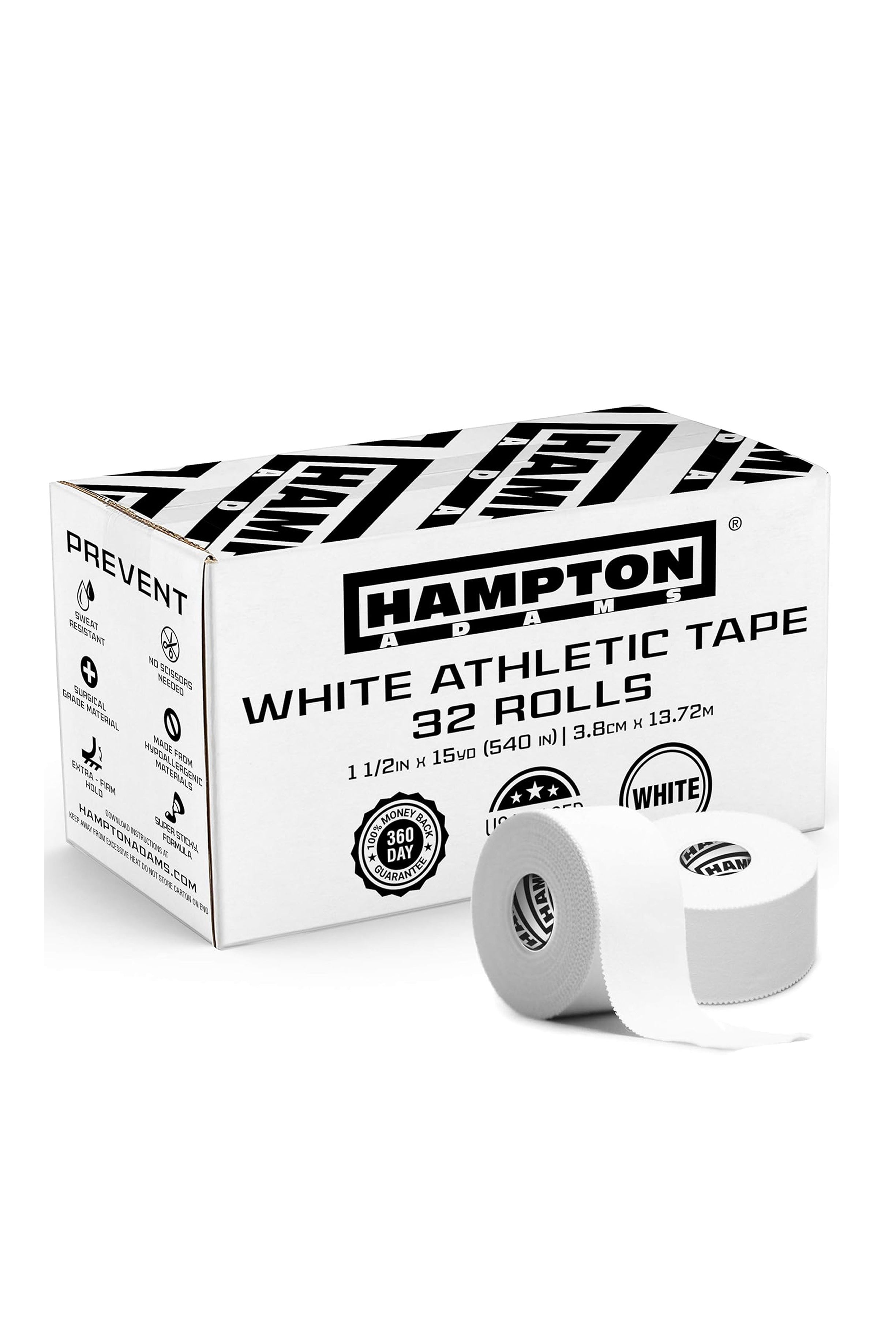 Hampton Adams | 32-Pack of Premium Athletic Tape, White