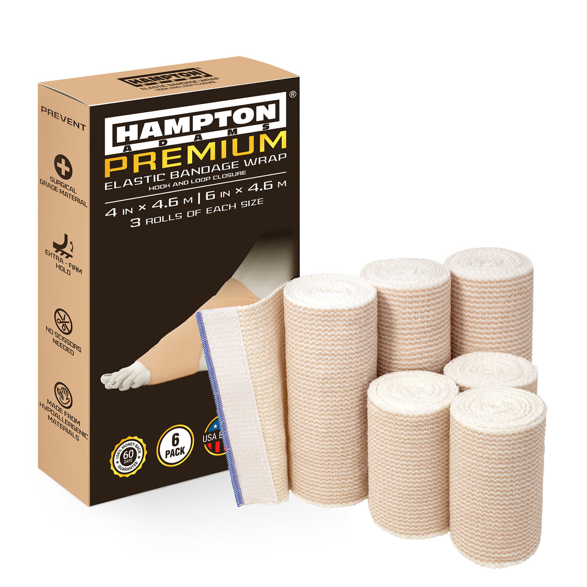 Elastic Bandage Wrap Velcro - Hampton Adams