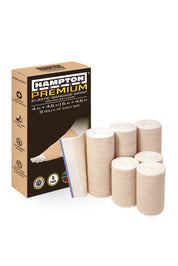 Hampton Adams | 6-Pack of Hook and Loop Elastic Bandage Wrap - Self Closing