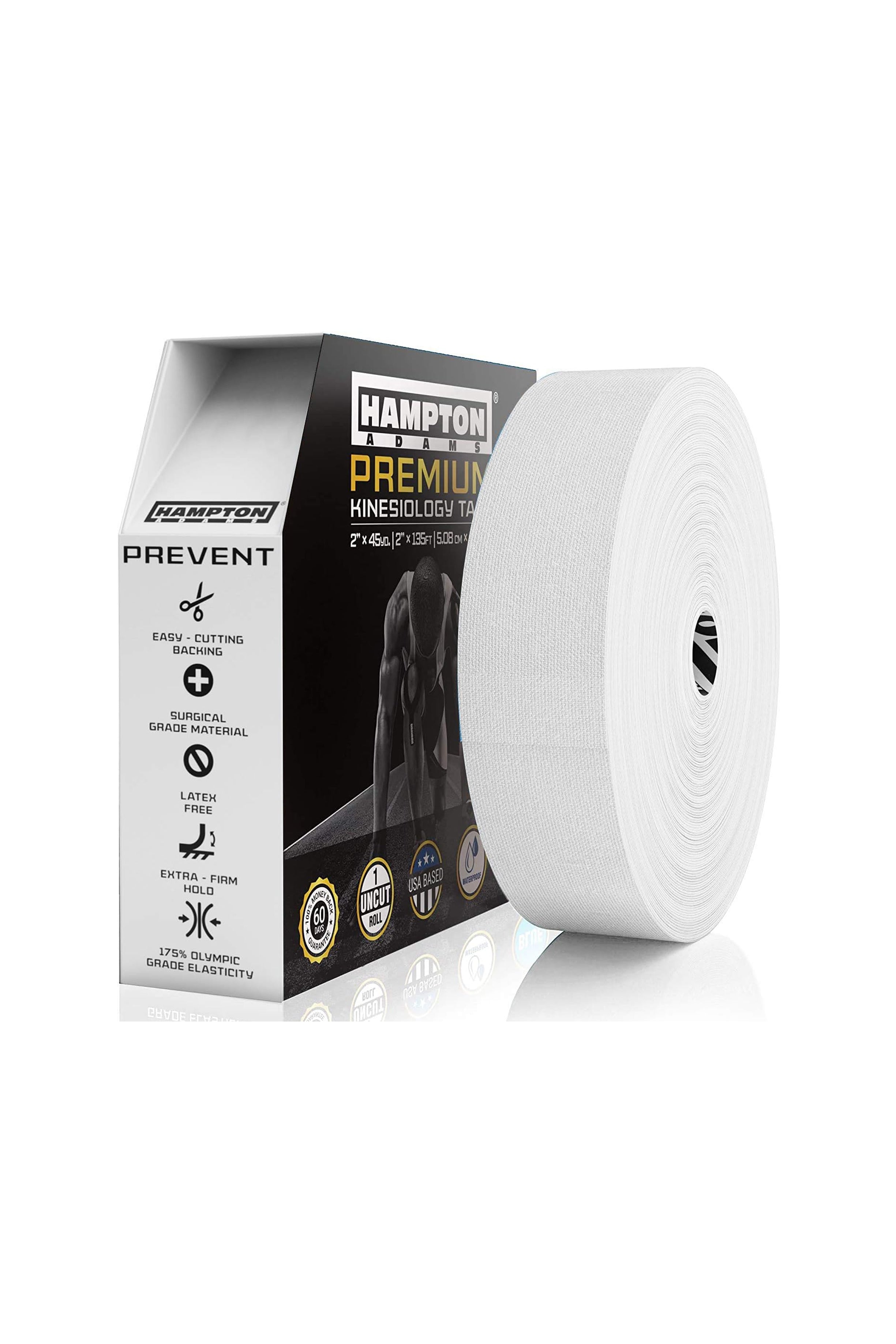 Hampton Adams | 135ft Physical Therapist Kinesiology Roll - White