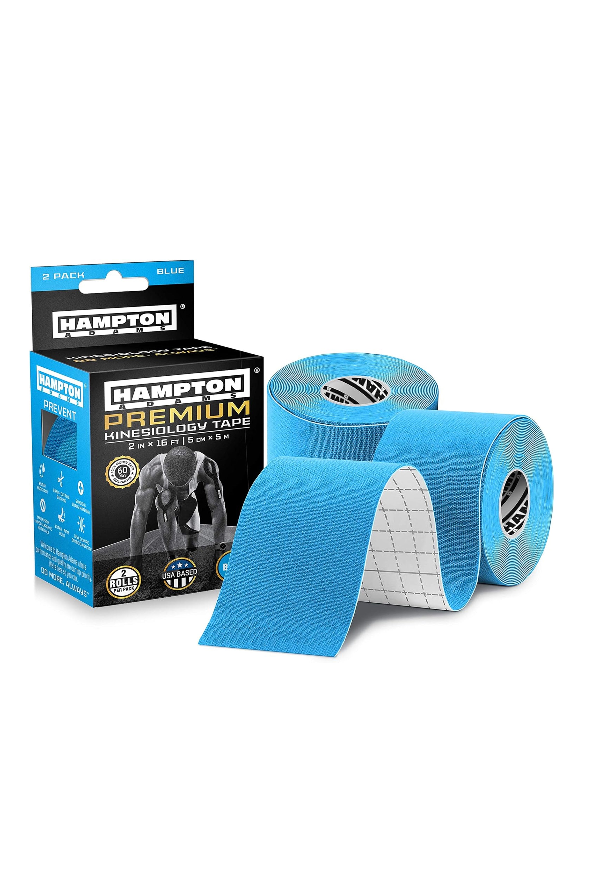 Hampton Adams | 16ft Kinesiology Tape - Sky Blue, 2-Pack