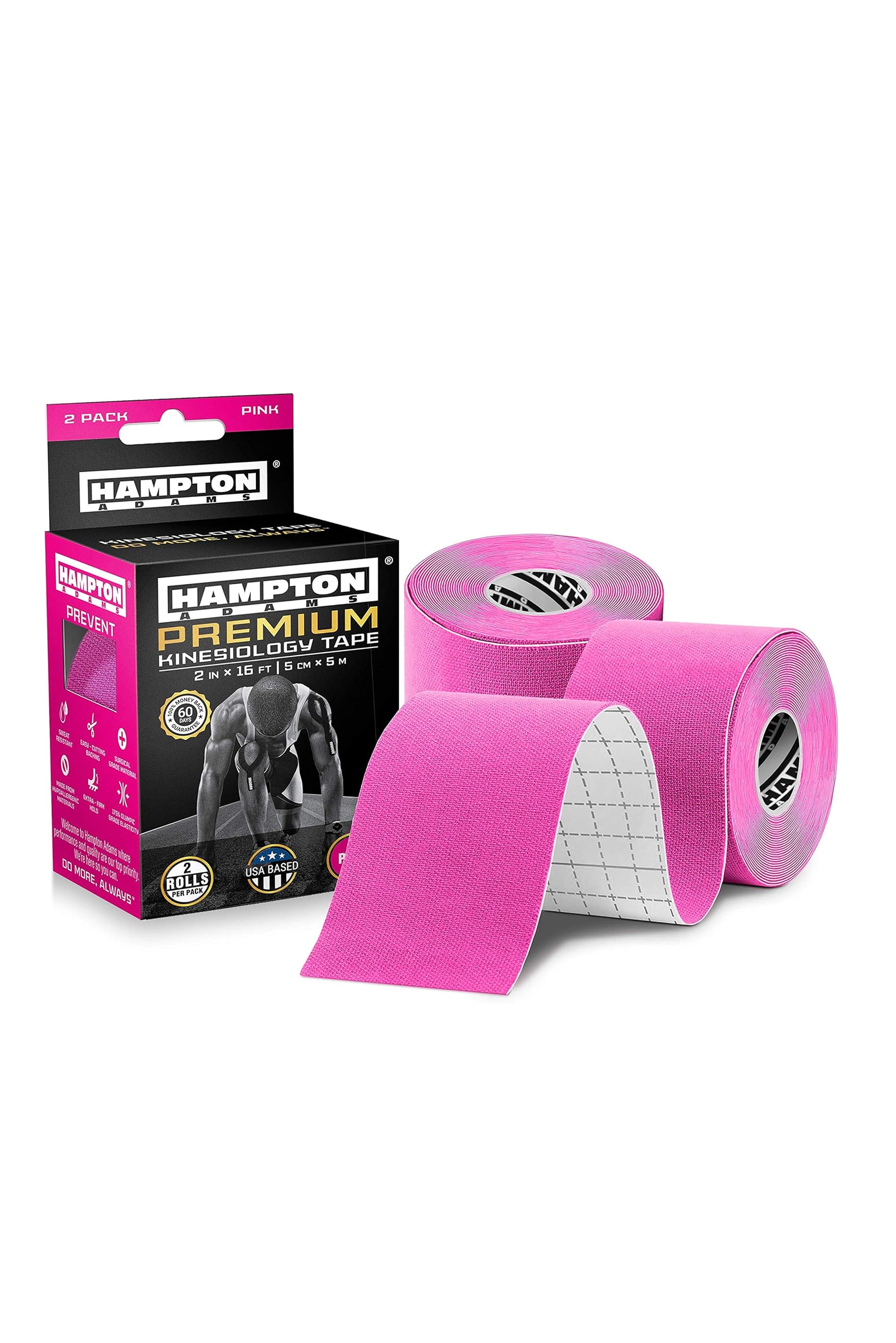 Hampton Adams | 16ft Kinesiology Tape - Pink, 2-Pack