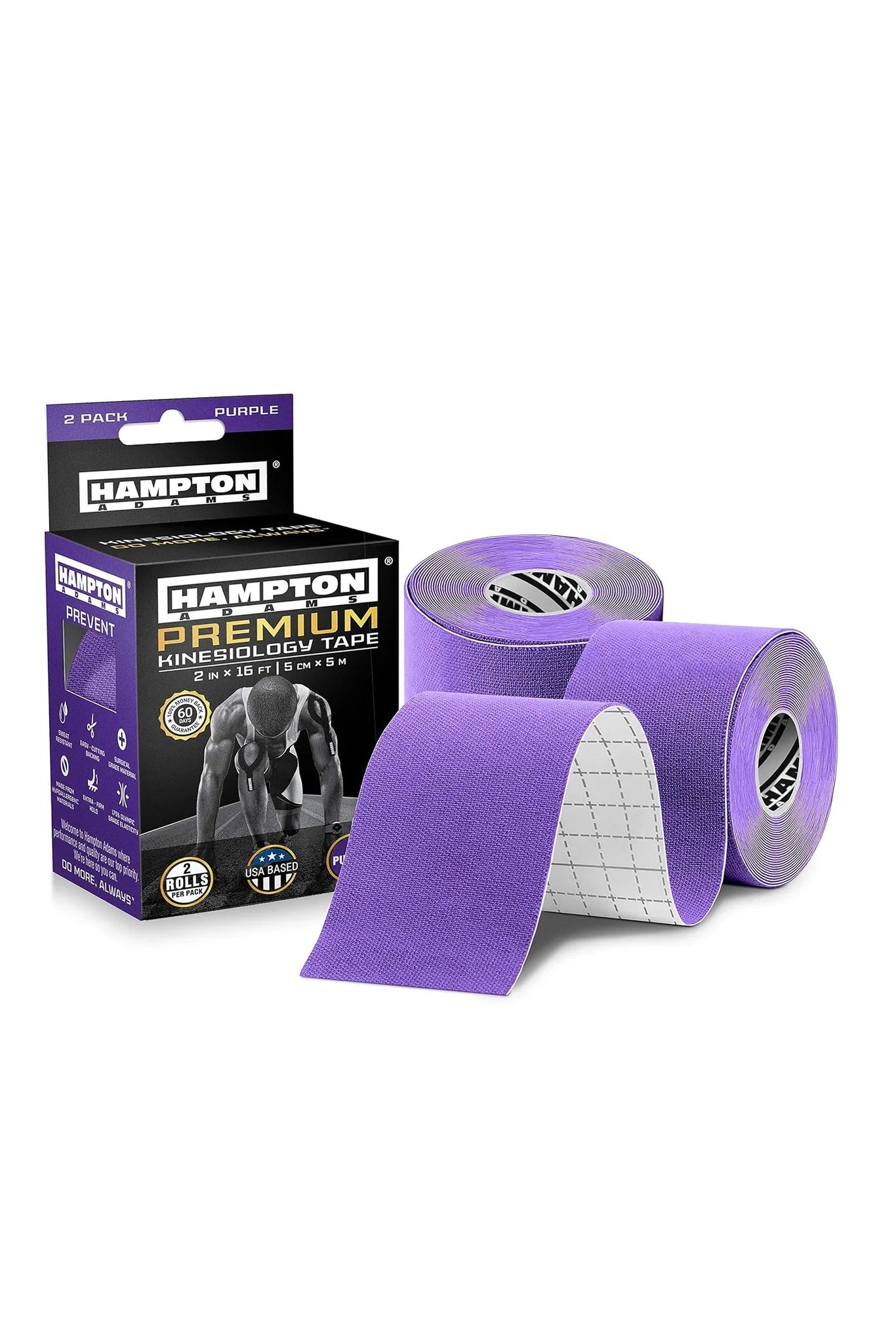 Hampton Adams | Purple Kinesiology Tape