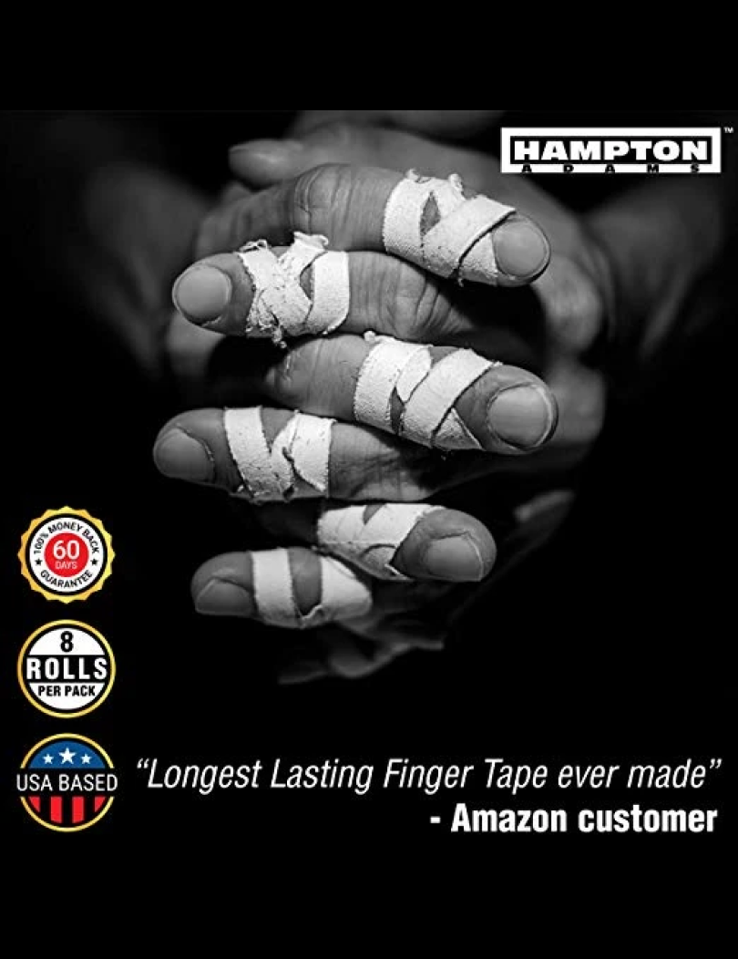 Hampton Adams | 8Pack of White BJJ Finger Tape